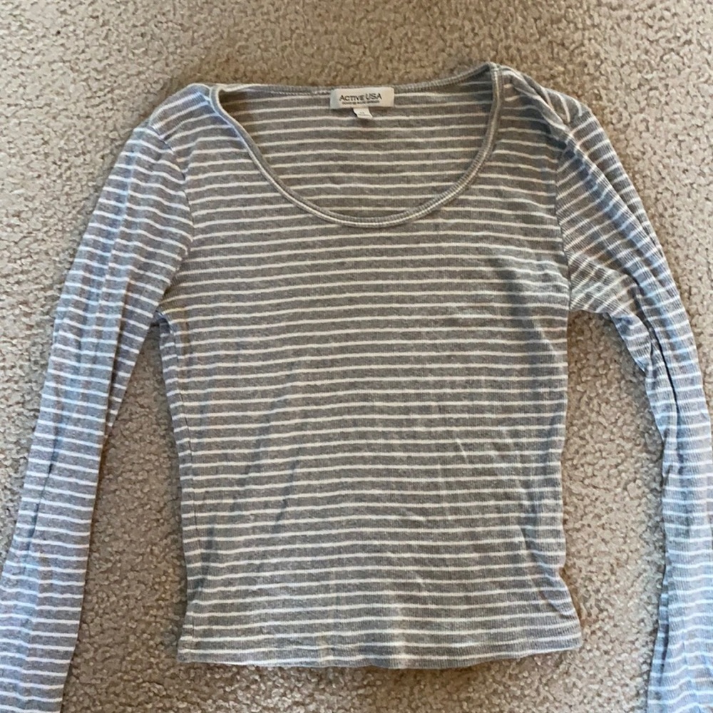 stripe long sleeve shirt